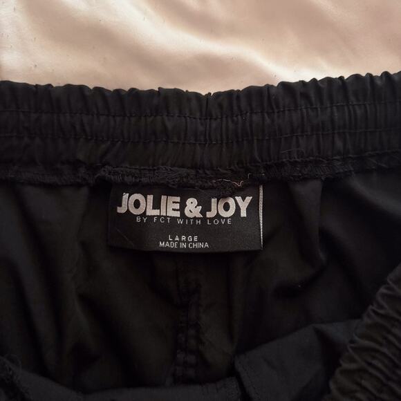 Black Cargo Parachute Skirt Drawstring Hem Y2K Grunge Cyber Punk Utility L - Picture 7 of 8